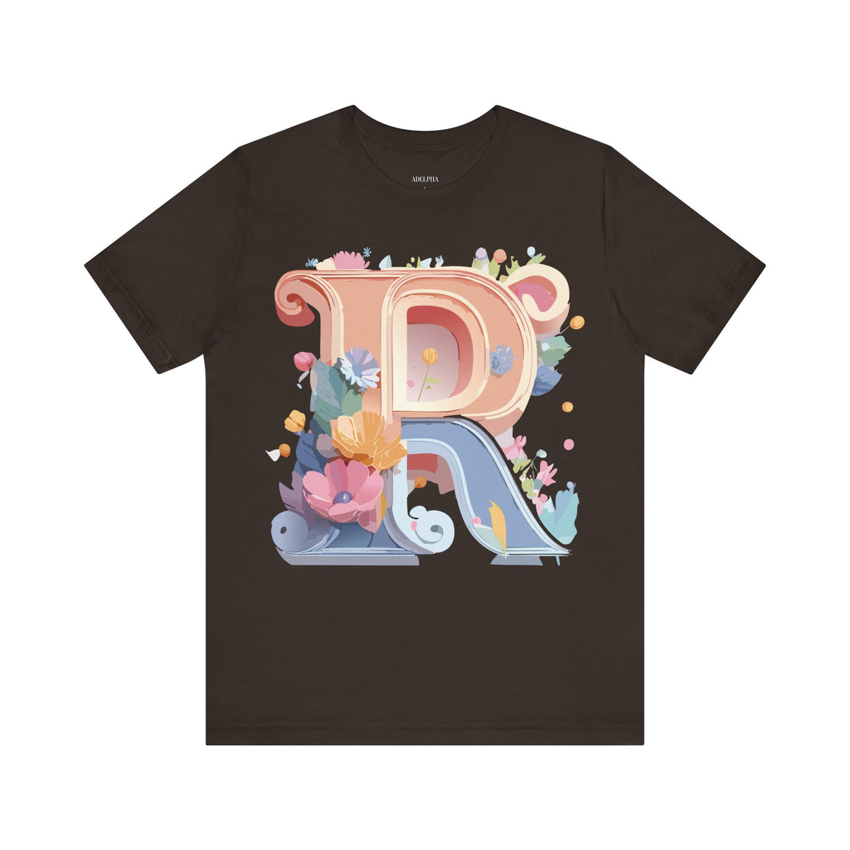 Letter R Graphic Unisex Cotton Bella+Canvas Tee with Art Letter Design