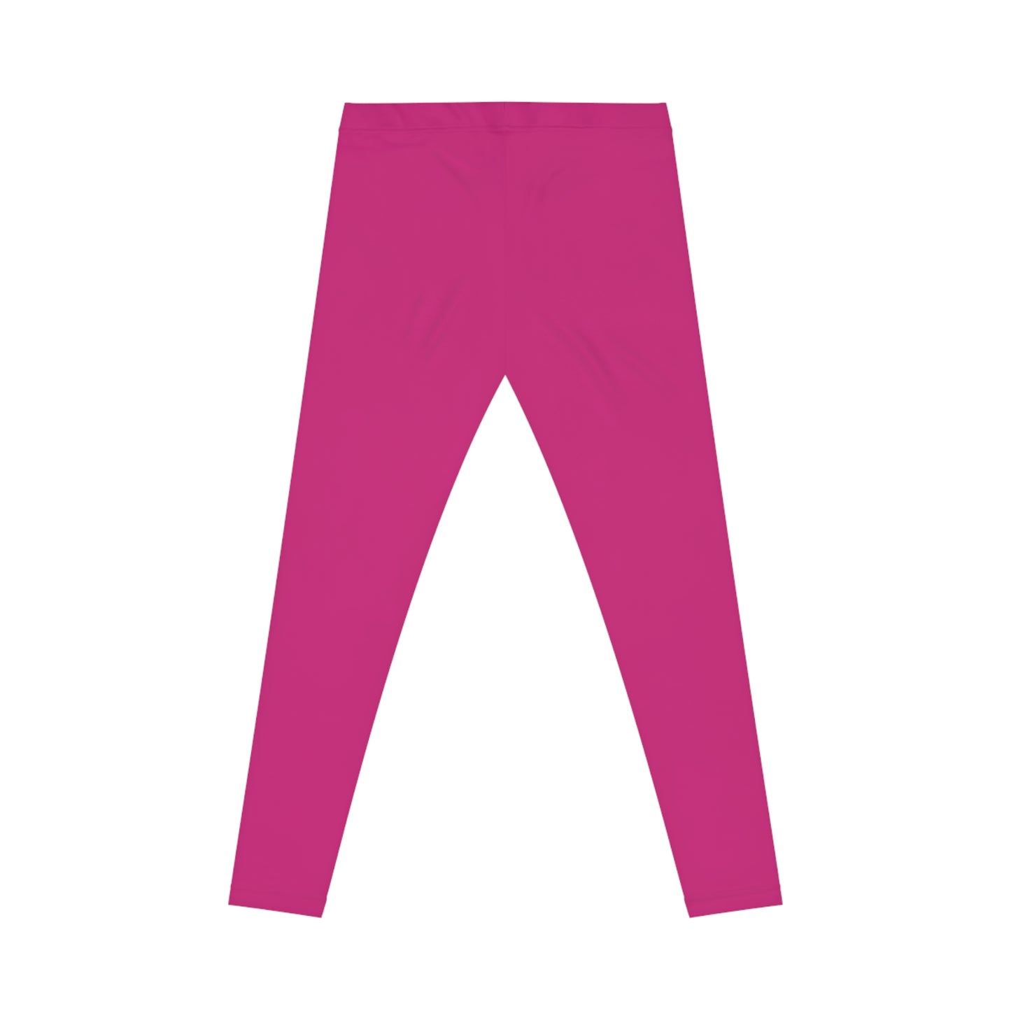 Hot Rose Color Women's Poly-Span Casual Leggings XS-2XL
