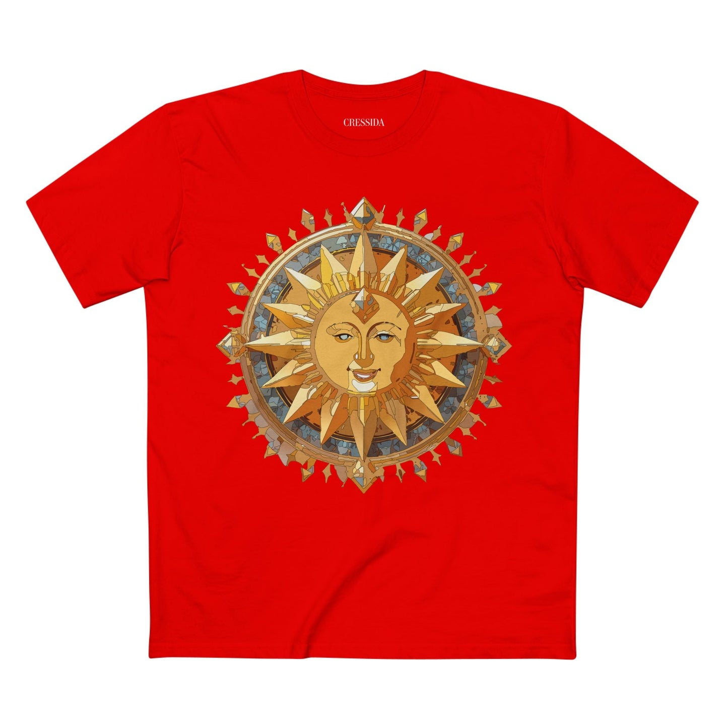 Gold Sun Graphic Unisex 100 Cotton T-Shirt with Golden Art Design 16