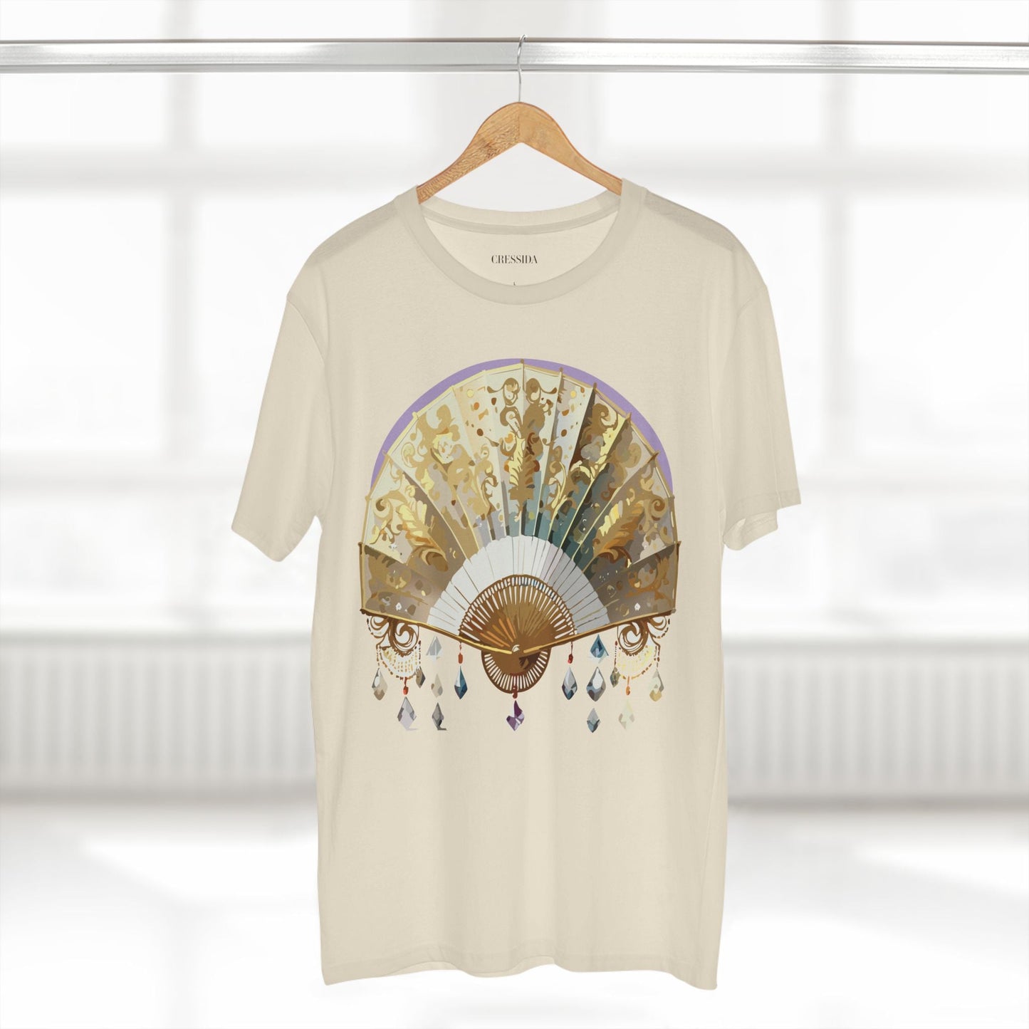 Antique Fan Graphic Design T-Shirt Unisex 100 Cotton Floral Carnival Artwork Tee 28