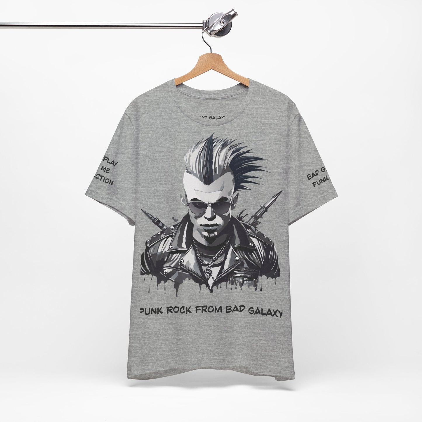 Punk Rock Tee Shirt From Bad Galaxy Made To Order 100 Percent Cotton Eco Friendly Inks USA
