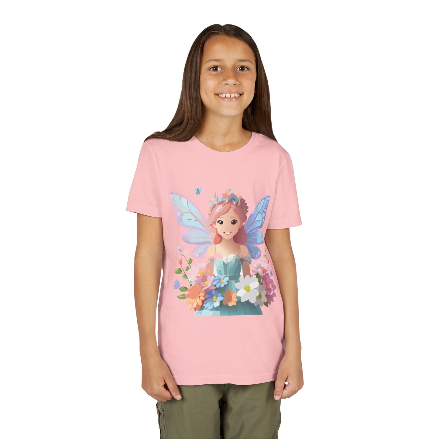 Enchanting Fairy Floral Youth Short Sleeve Tee - Perfect for Spring Celebrations (9-14)