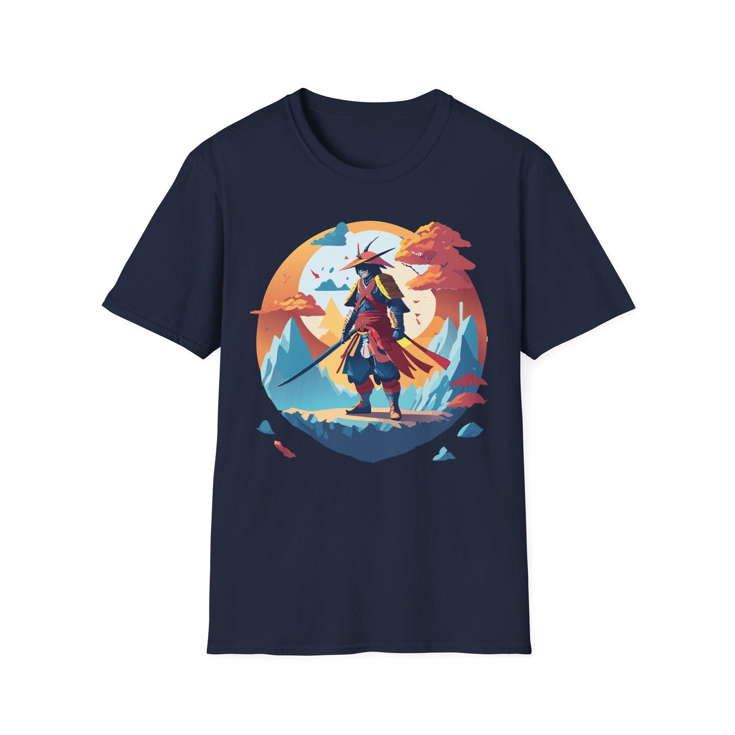 Samurai Shirt Unisex Tee Gildan Softstyle 64000 100 Percent Ring Spun Cotton Lightweight