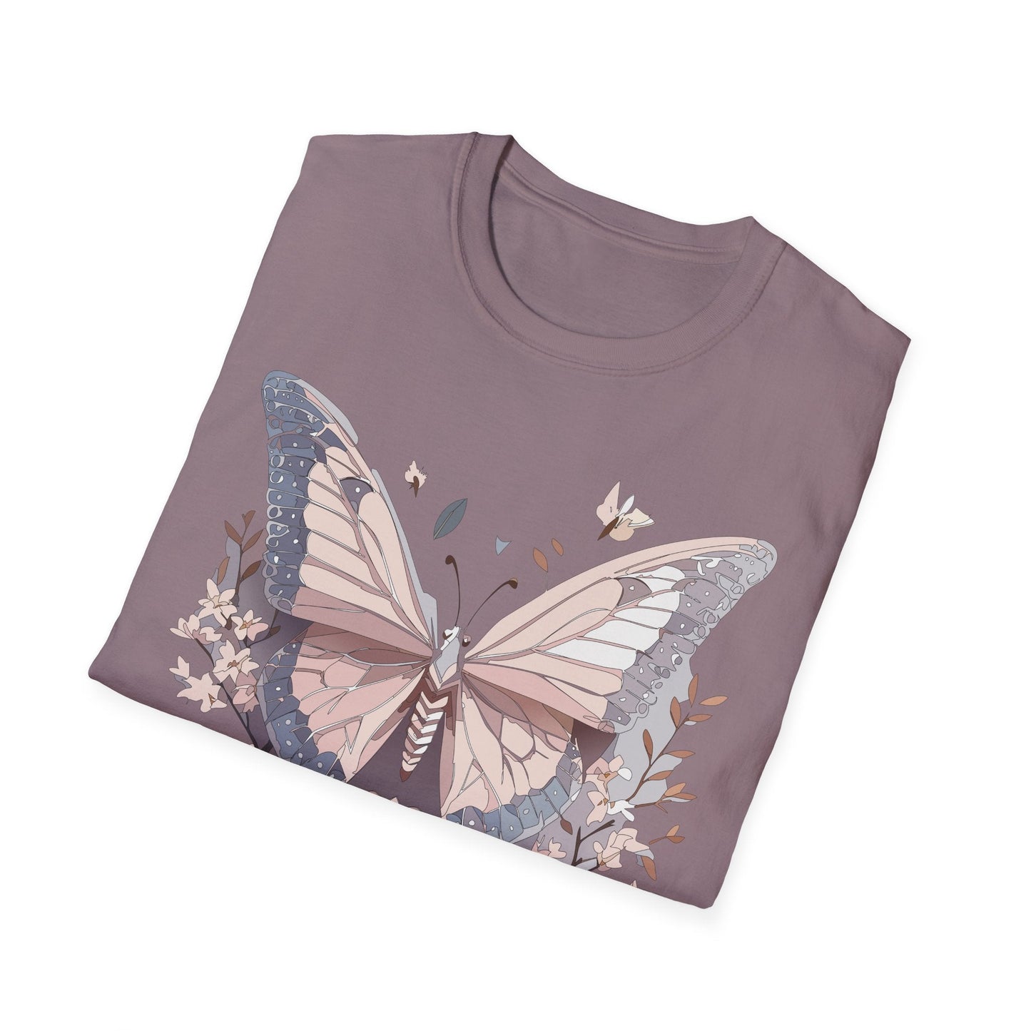 Butterfly Shirt Unisex Gildan Softstyle 64000 Monarch Butterfly Tee 100 Percent Ring Spun Cotton