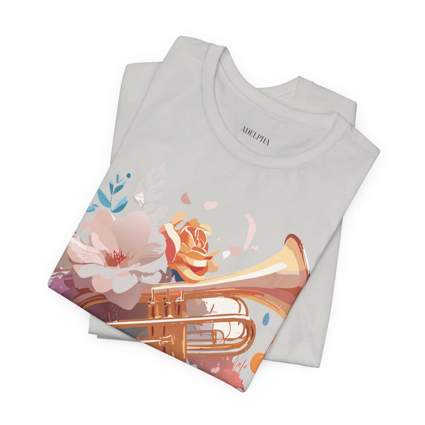 Music Graphic Unisex 100 Cotton Vintage Art with Musical Elements Tee 138