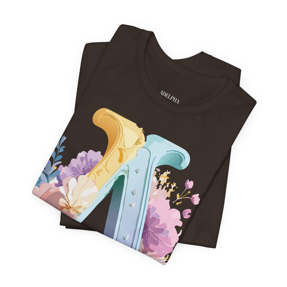 Letter A Graphic Unisex Cotton Bella+Canvas Tee with Art Letter Design
