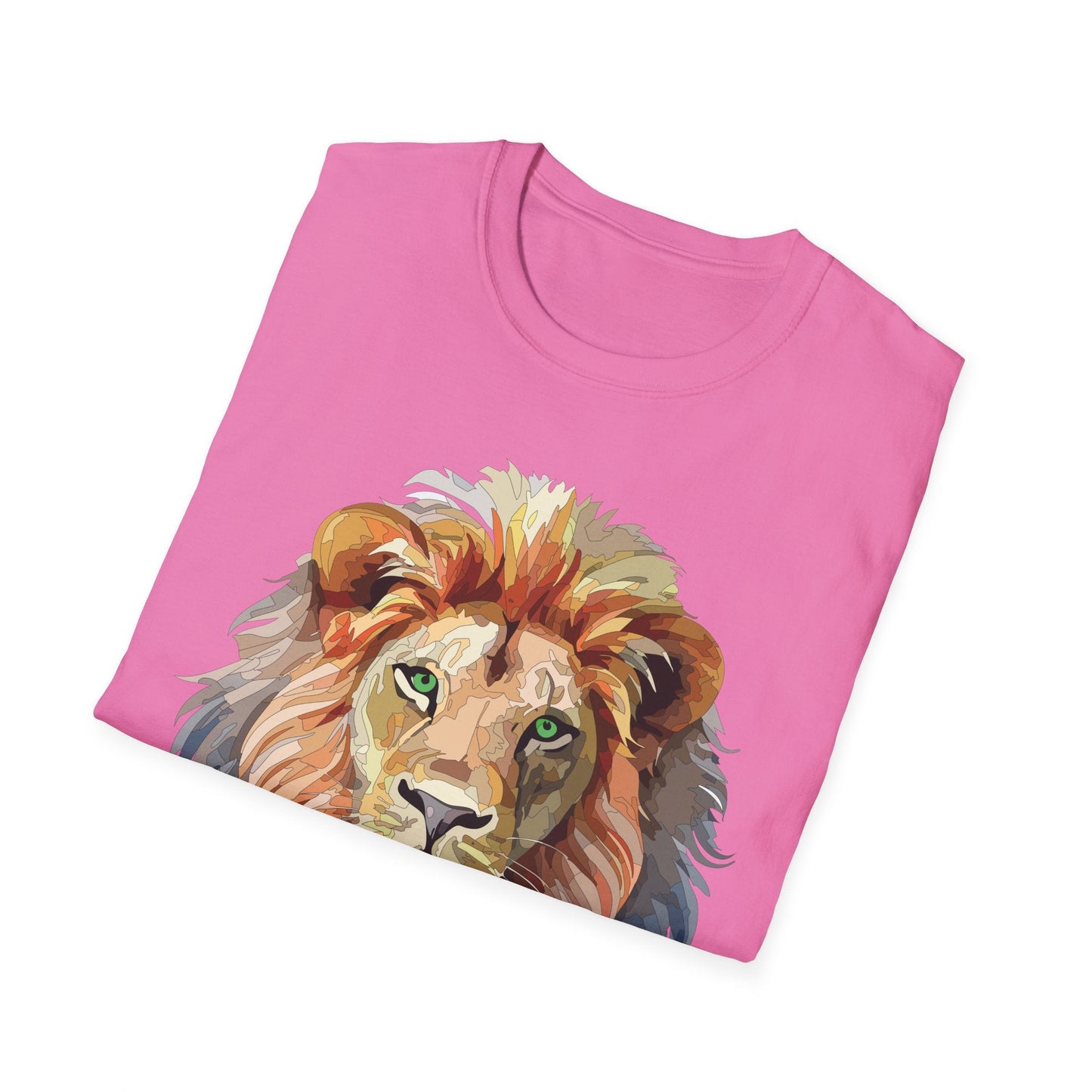 Lion Shirt Unisex Animal Tee Gildan Softstyle 64000 Cotton Comfort