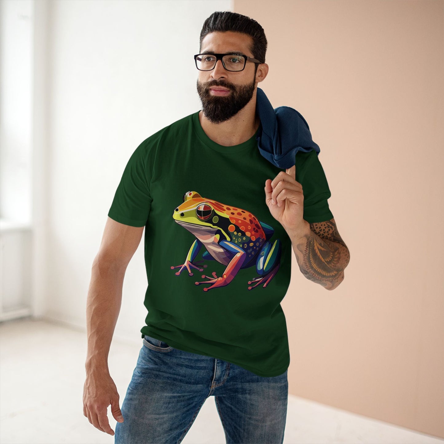 Unisex Premium Cotton Tee Frog Animal Shirt Original Art Design Retro2Nova Art Collection Exclusives