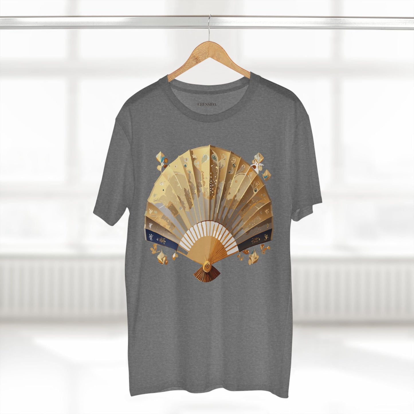 Antique Fan Graphic Design T-Shirt Unisex 100 Cotton Floral Carnival Artwork Tee 24