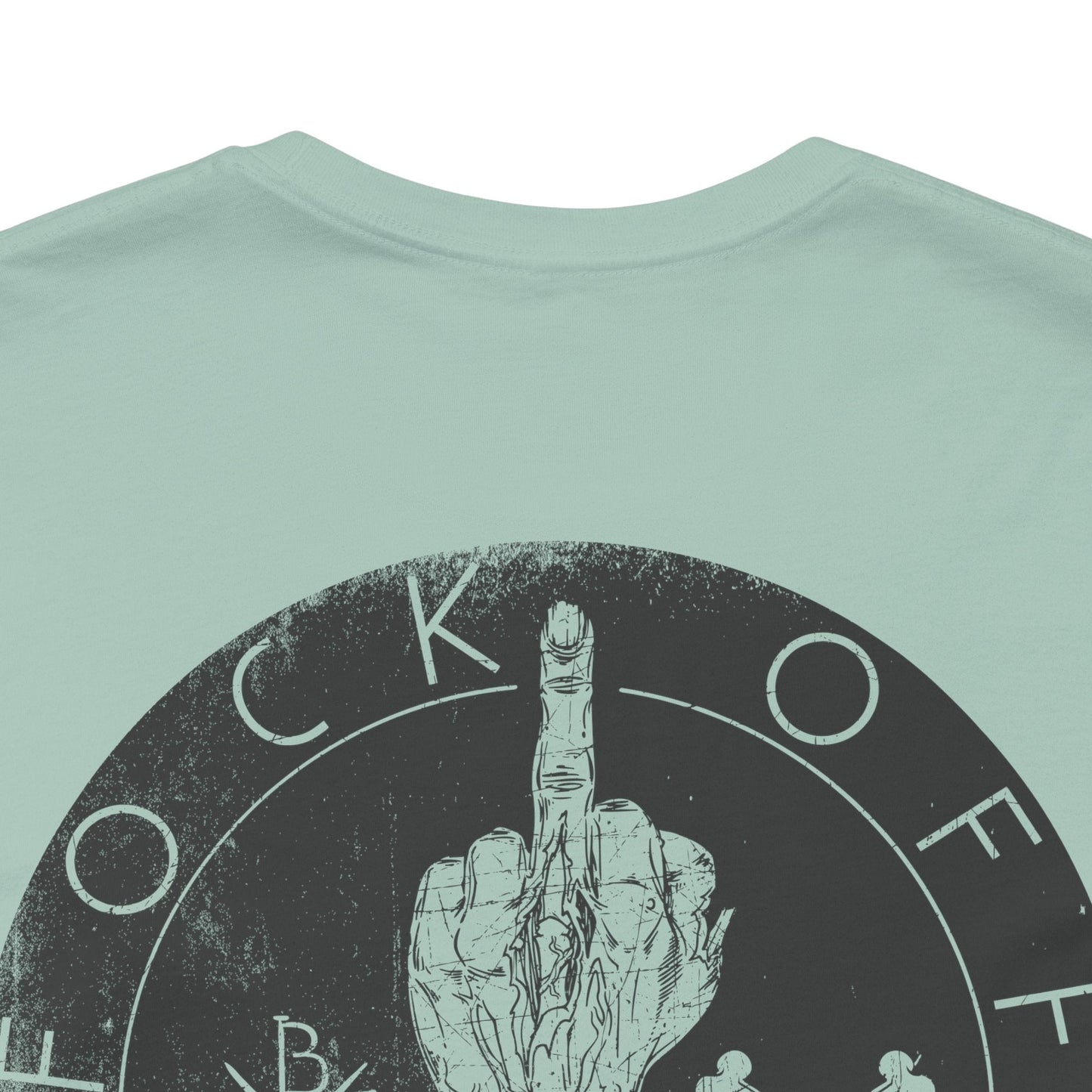 Middle Finger Skull Graphic Design Unisex Cotton T-Shirt A-11