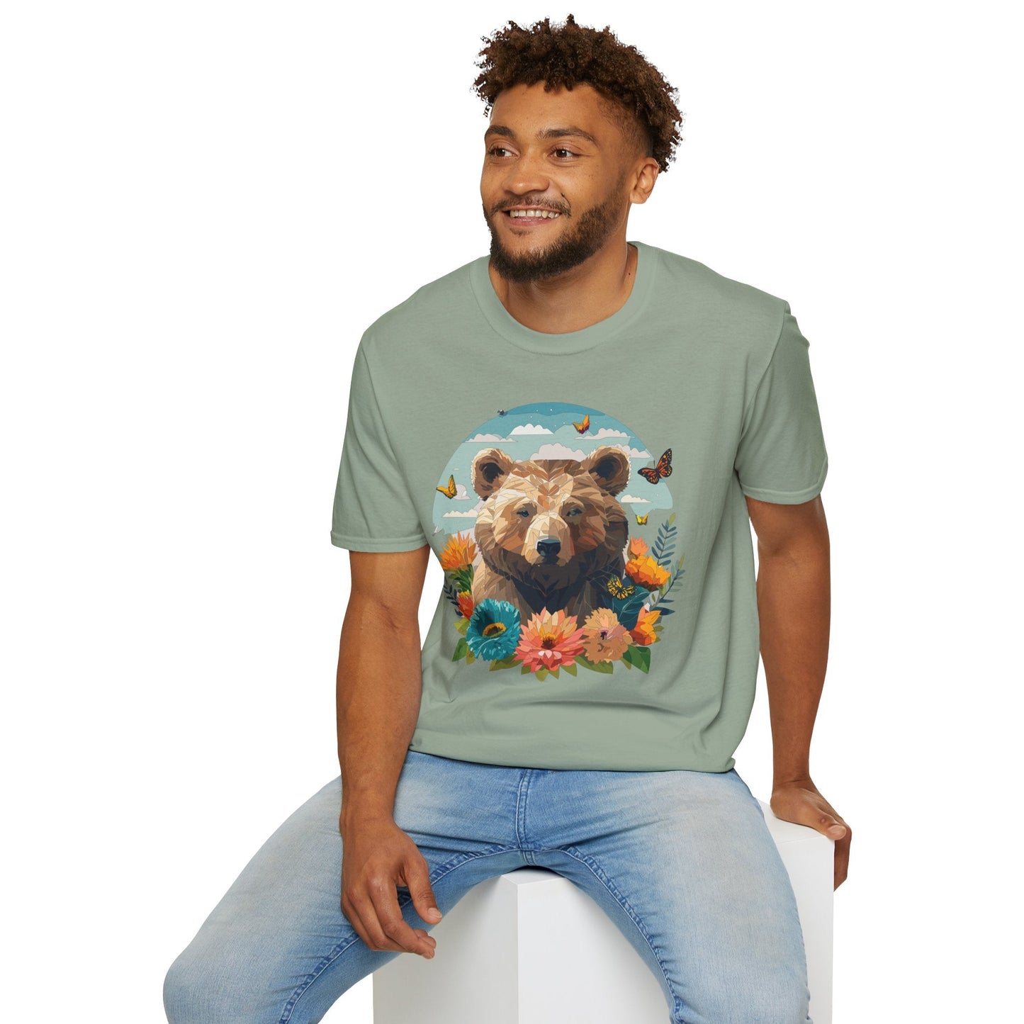 Bear T Shirt Unisex Teddy Bear Tee Softstyle 64000 One Hundred Percent Ring Spun Cotton Short Sleeve