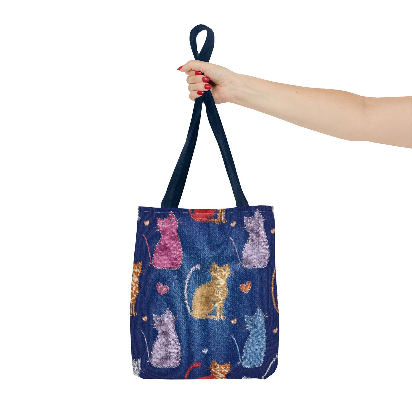Love Day Graphic Design Denim Fabric Imitation Print Unisex Canvas Bag POLY 3 Sizes Tote Bag 201-20