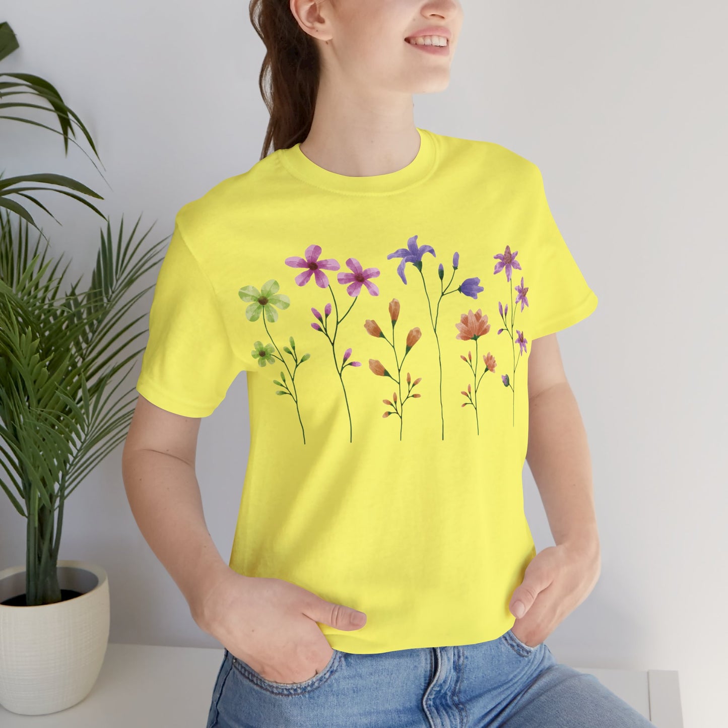 Camiseta de algodón con estampados florales