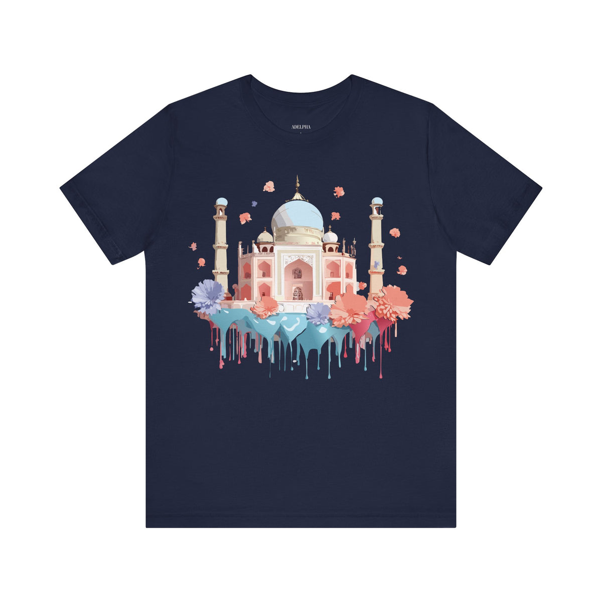 Graphic Unisex Cotton Bella+Canvas Tee Shirt with Taj Mahal