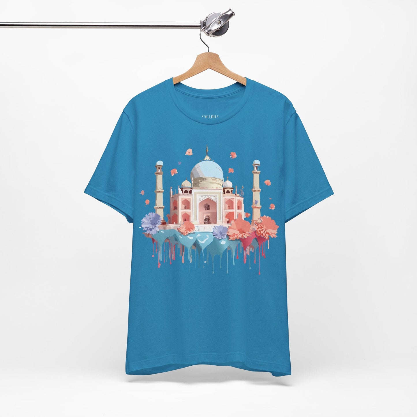 Taj Mahal Graphic Tee Unisex Short Sleeve Shirt By Adelpha Vintage Inspired Artwork