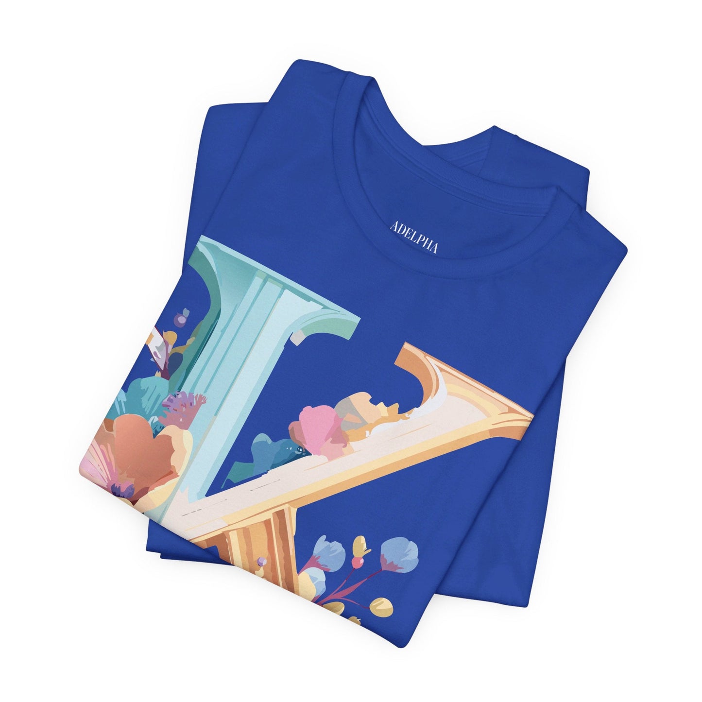 Letter K Shirt Graphic Tee Unisex Vintage Inspired Adelpha Art Design Tee Premium Soft Cotton