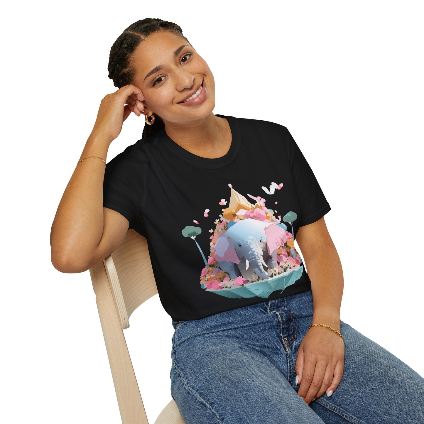 Elephant Graphic T Shirt For Animals Unisex Gildan Softstyle 64000 Cotton Tee Apparel