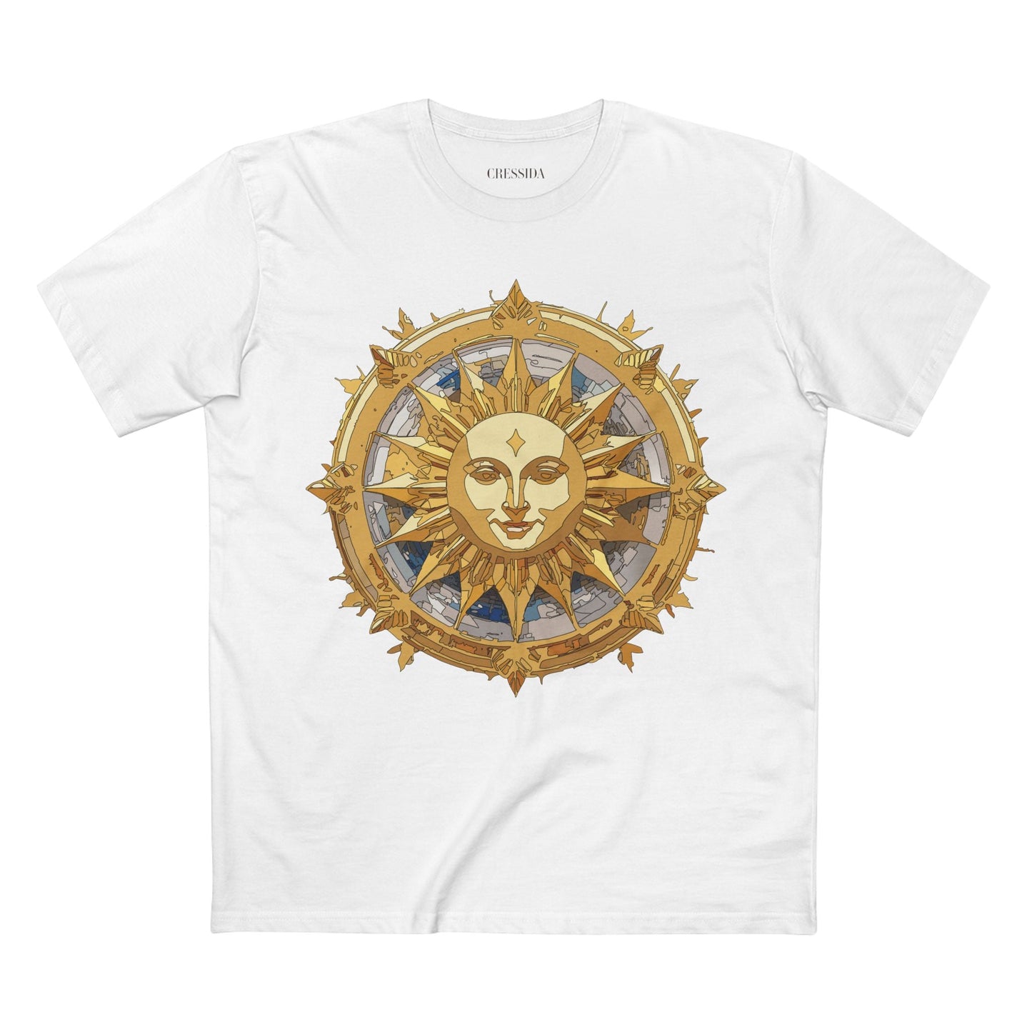 Gold Sun Graphic Unisex 100 Cotton T-Shirt with Golden Art Design 20