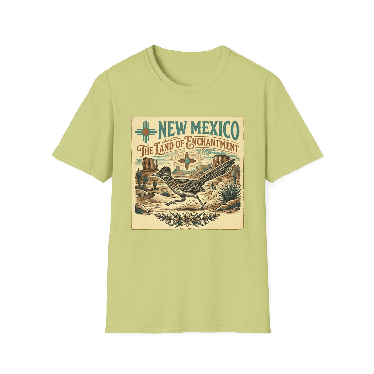 New Mexico Vintage Travel T-Shirt — New Mexico The Land of Enchantment Travel Tourist Graphic Design Unisex 100 Cotton Gildan T-Shirt