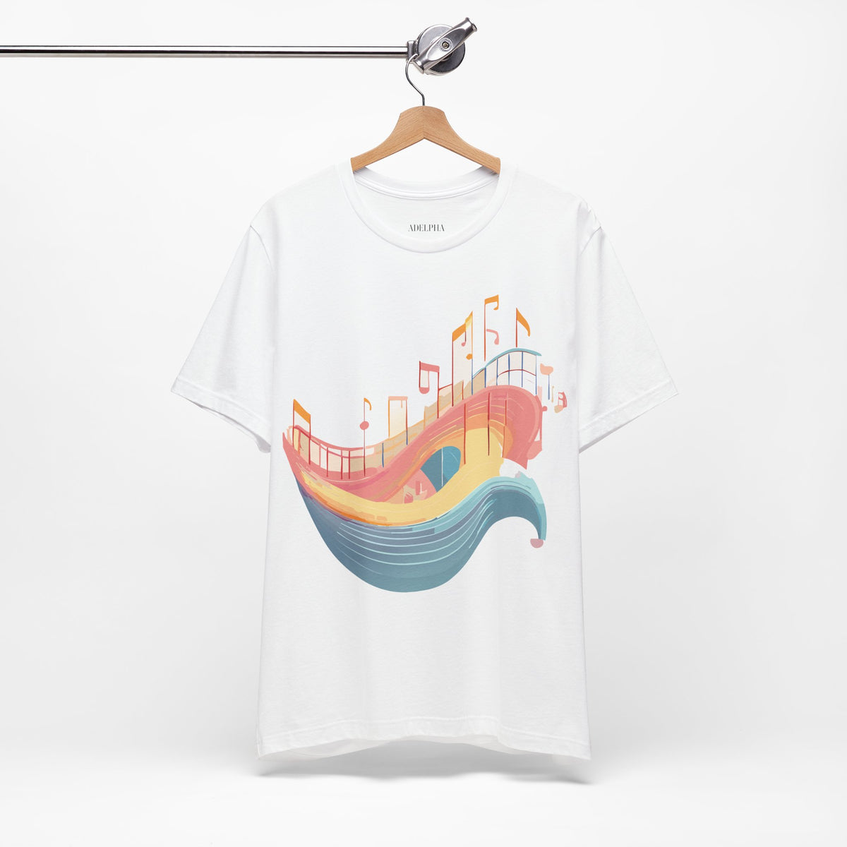 Music Graphic Unisex Cotton Bella+Canvas Tee with Art Design m118