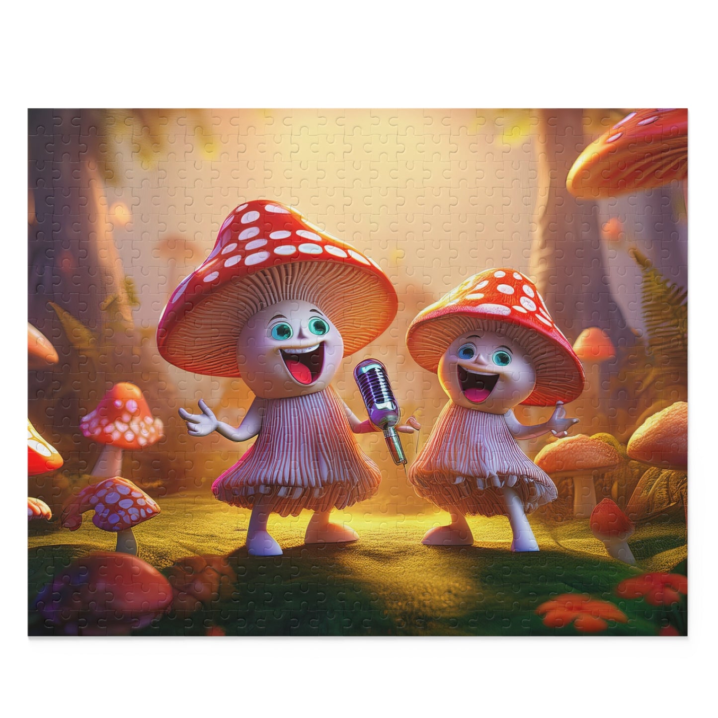 Mushrooms Puzzle 500-Chipboard Pieces in Box | Kids Puzzles Size: 16" x 20",  Ages 9+ and Family pn29