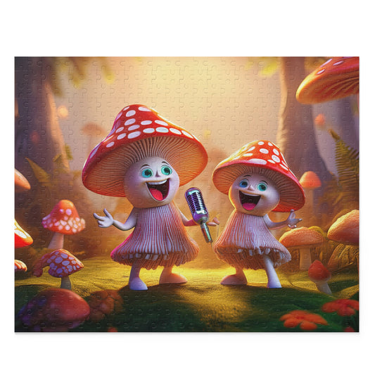 Mushrooms Puzzle 500-Chipboard Pieces in Box | Kids Puzzles Size: 16" x 20",  Ages 9+ and Family pn29