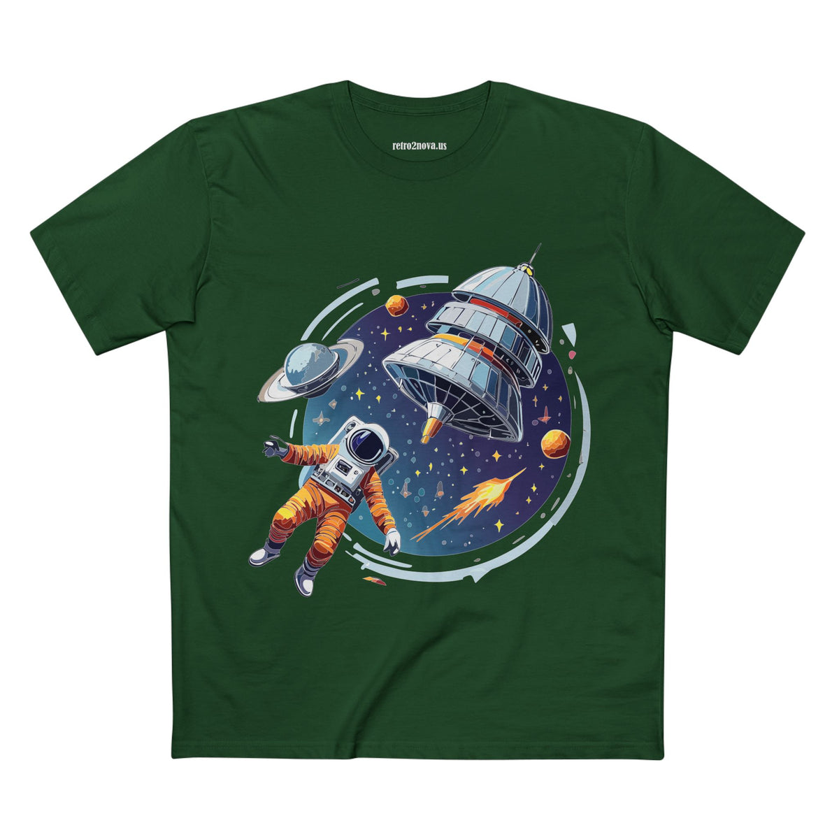 Cosmos Astronaut Graphic Tee Staple Unisex 100 Cotton Tee Shirt - CS-28