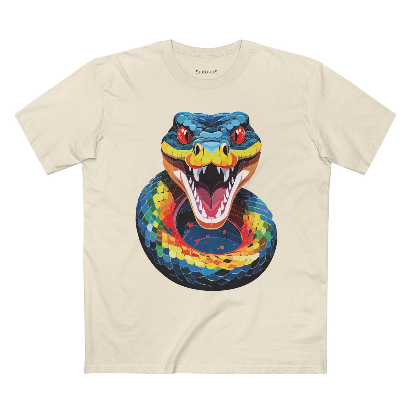 Snake Graphic Unisex 100 Cotton Staple Tee with Animal Design Artwork 1