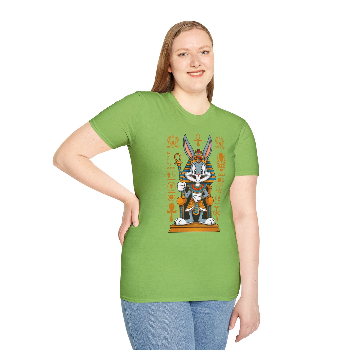 Cartoon Bunny Graphic Unisex Cotton Animal Animation Artwork Design Tee 45