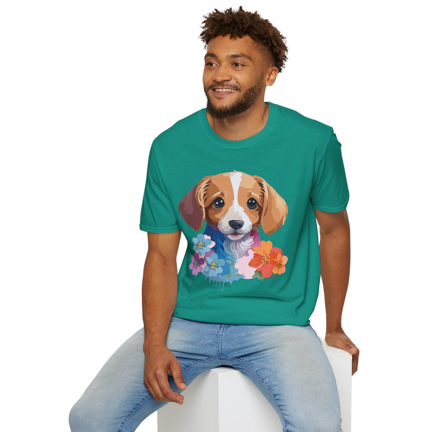 Unisex Dog Shirt Animal Graphic Tee Soft Cotton Gildan 64000