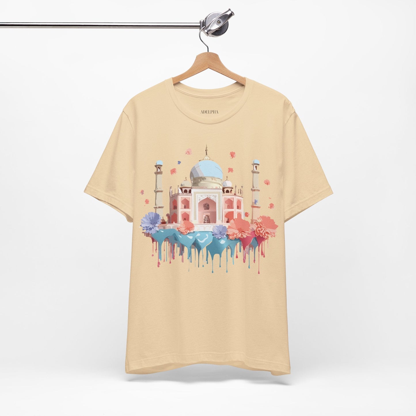 Unisex Taj Mahal Graphic Tee Vintage Inspired Shirt By Adelpha Art Design Collection