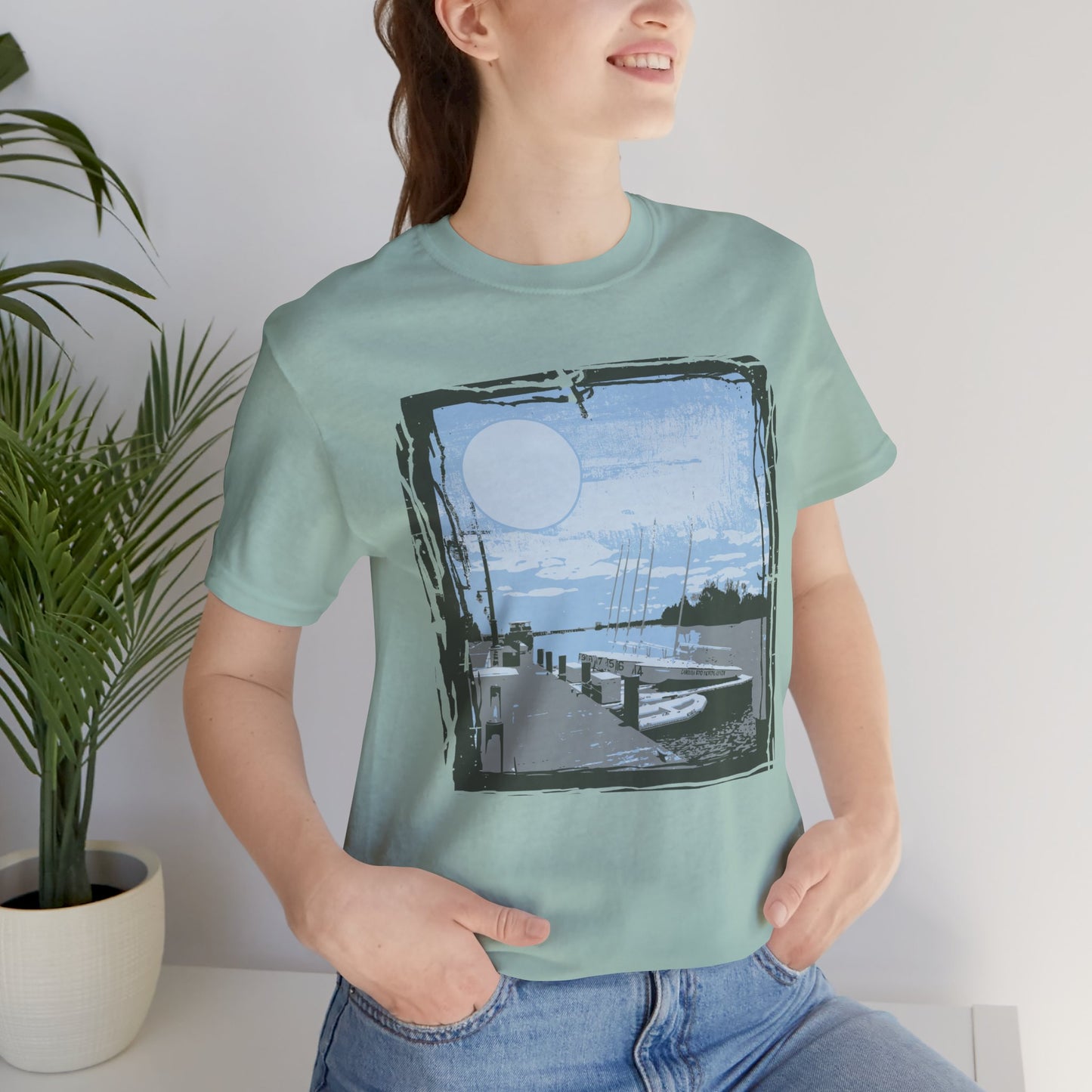 Yacht Club Retro Poster Graphic Design Tee, Yacht Club Shirt, Vintage Tees, Art Design T-Shirt, Graphic Tee, Retro Art Shirts