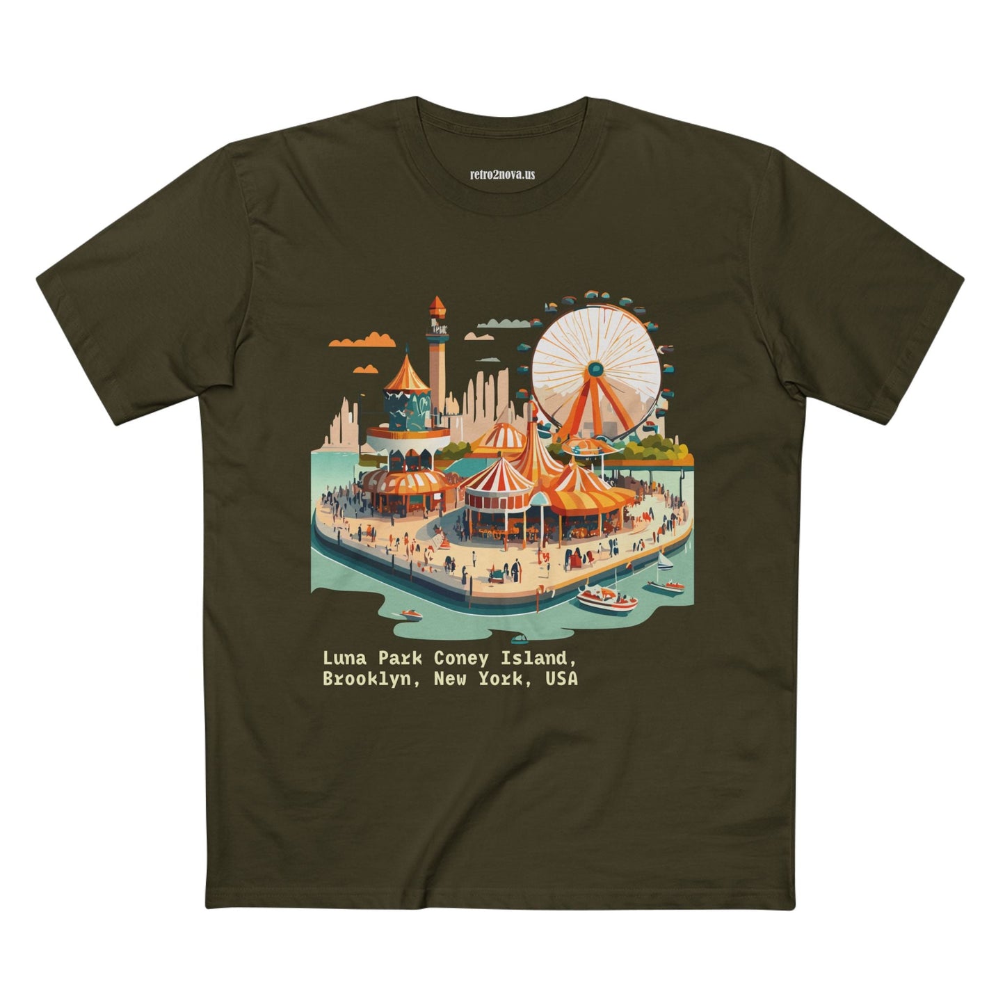 Travel Shirt Tourist Shirt Brooklyn Shirt Unisex Premium Cotton Tee By Retro2Nova TT16
