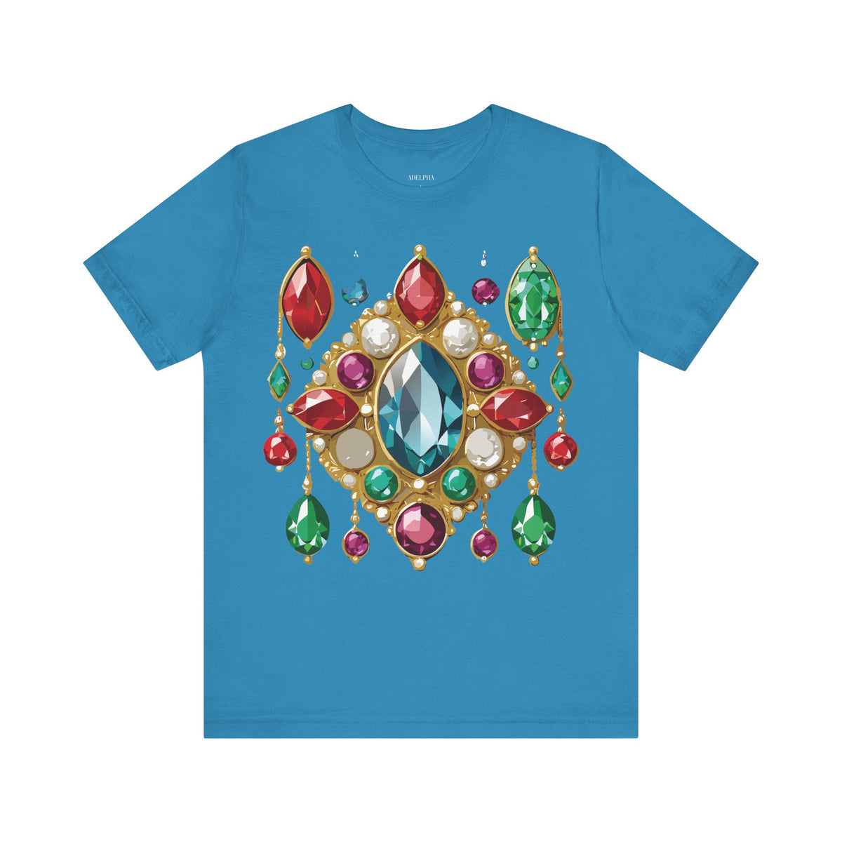 Jewelry Graphic Unisex Cotton Bella+Canvas Tee with Art Design n138