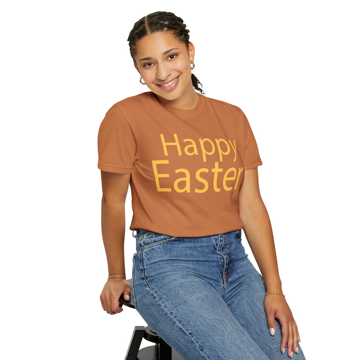 Happy Easter T-Shirt, Tee Shirt with Easter Signature, T Shirt with Easter Prints, Tee Shirt with Easter Design