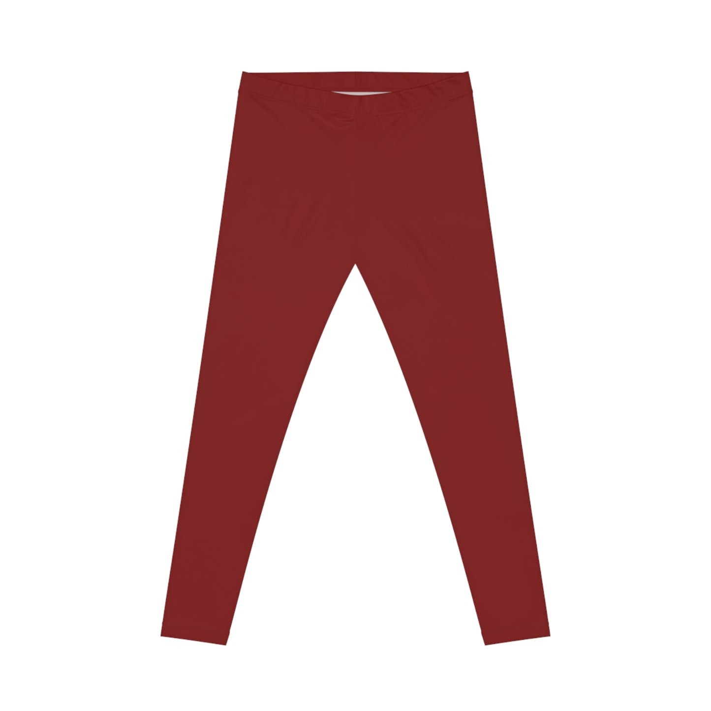 Maroon Color Women's Poly-Span Casual Leggings XS-2XL