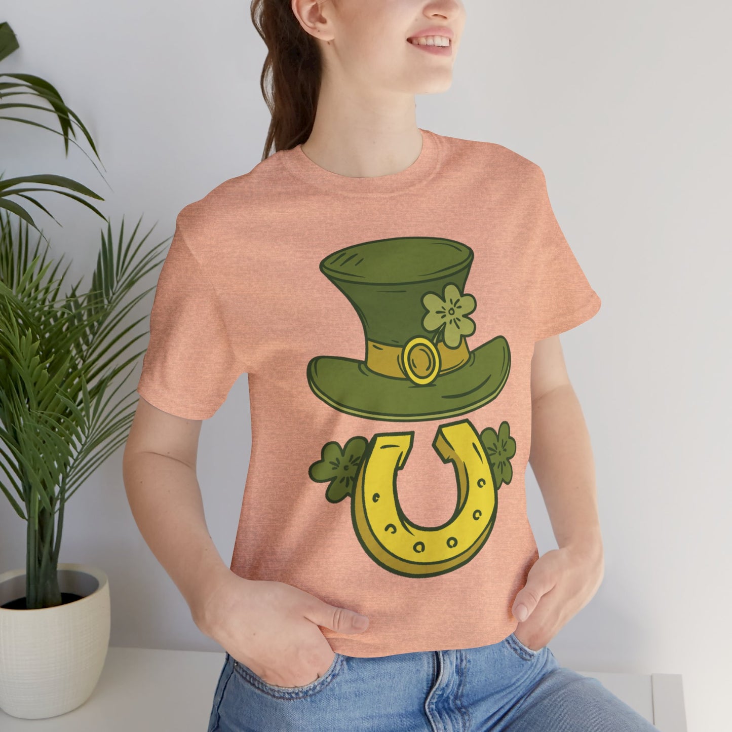 Unisex Cotton Tee Shirt with Lucky Prints