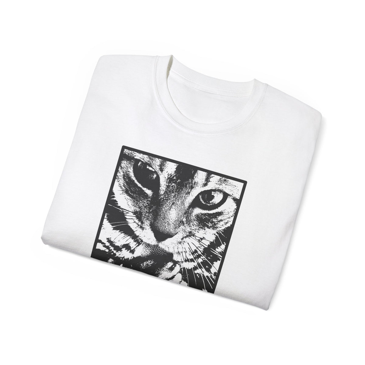 MEOW Cat Face Tee | Retro Pop Art Cat Graphic T-Shirt