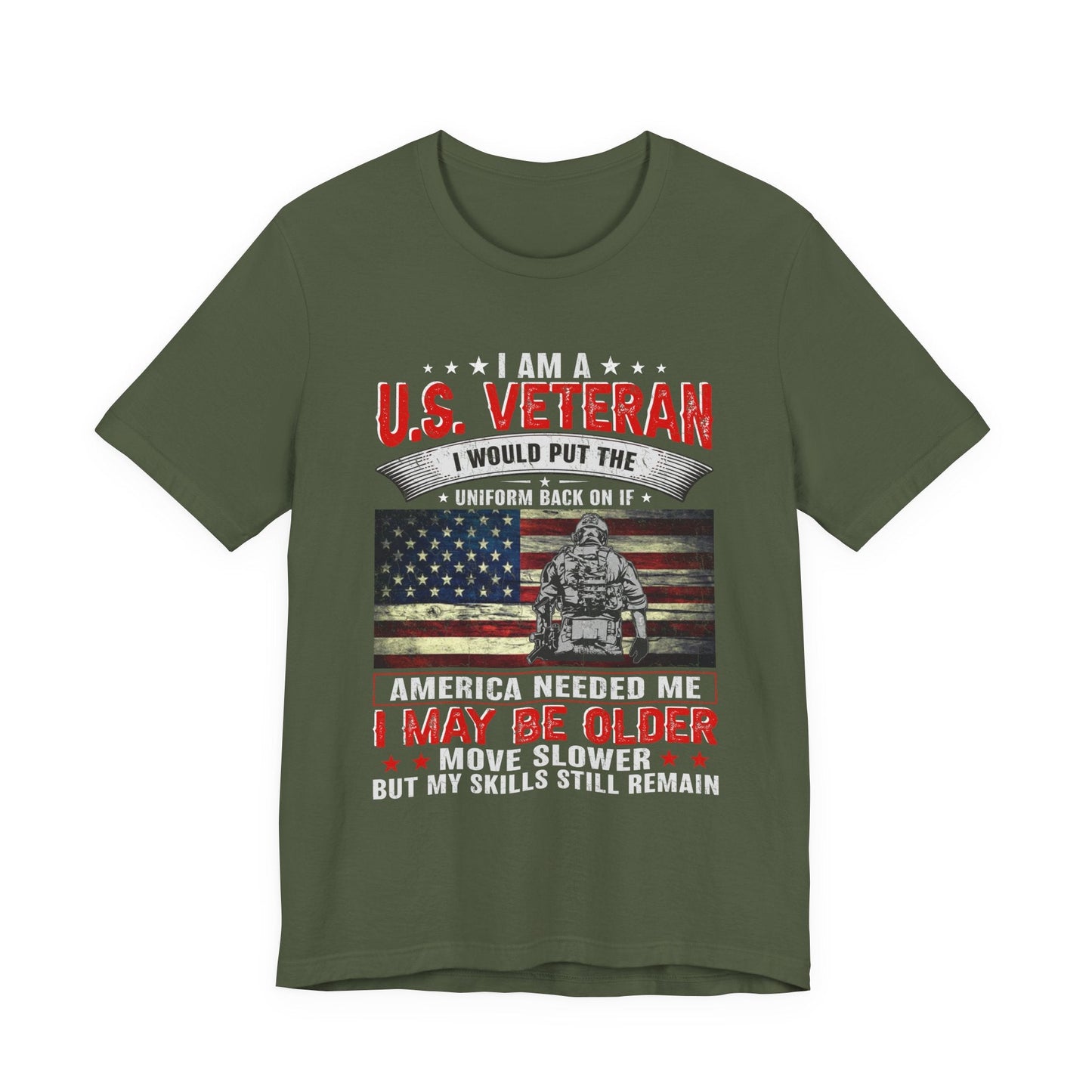 Army Veteran Patriotic Graphic Design Unisex Cotton T-Shirt v25