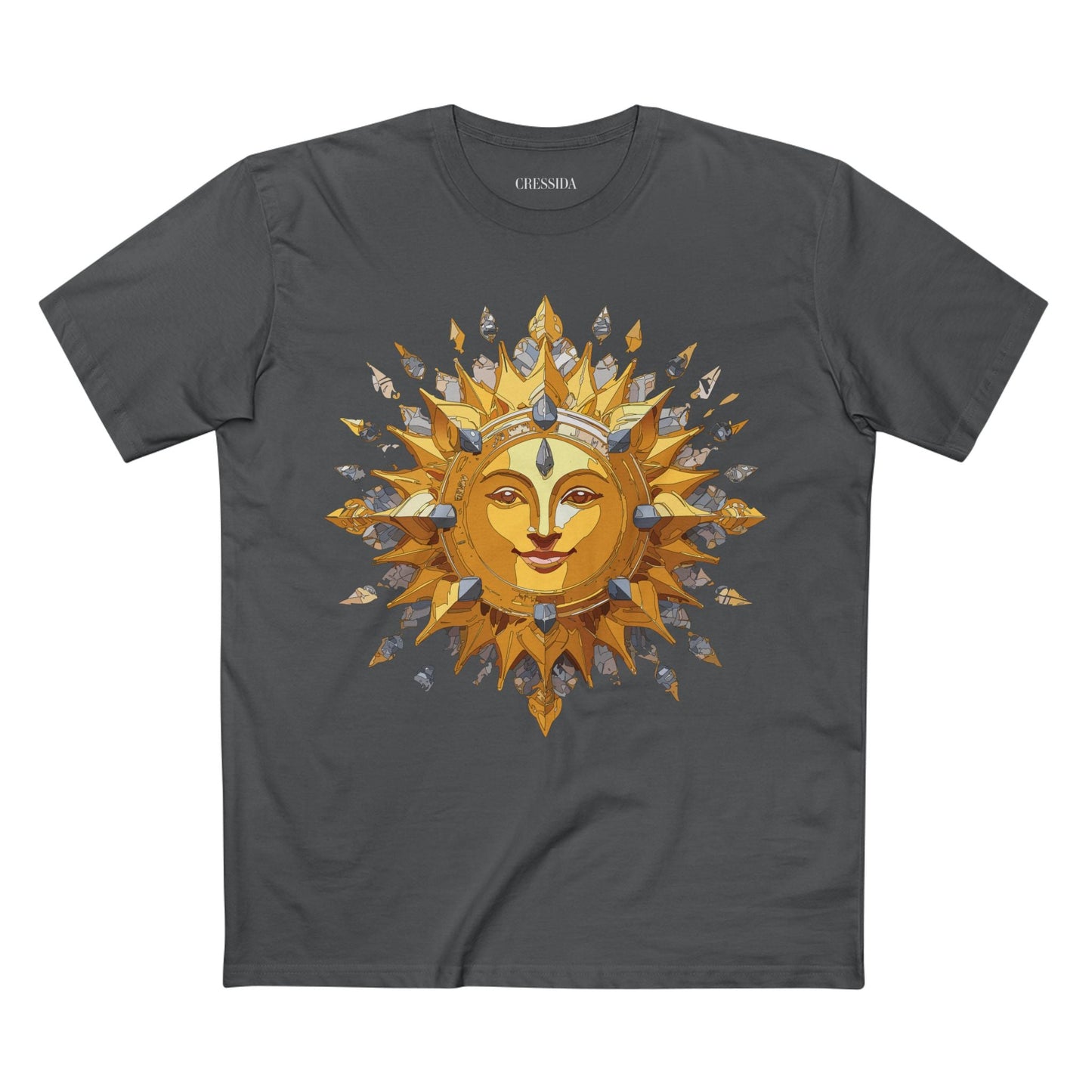 Gold Sun Graphic Unisex 100 Cotton T-Shirt with Golden Art Design 11