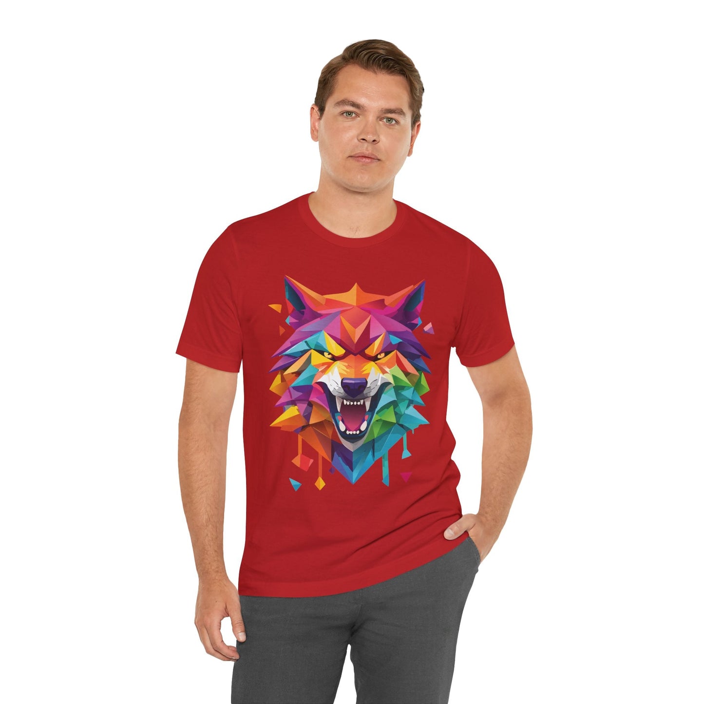 Unisex Animal Shirt With Art Design And Wild Animals Print Tee Short Sleeve Premium