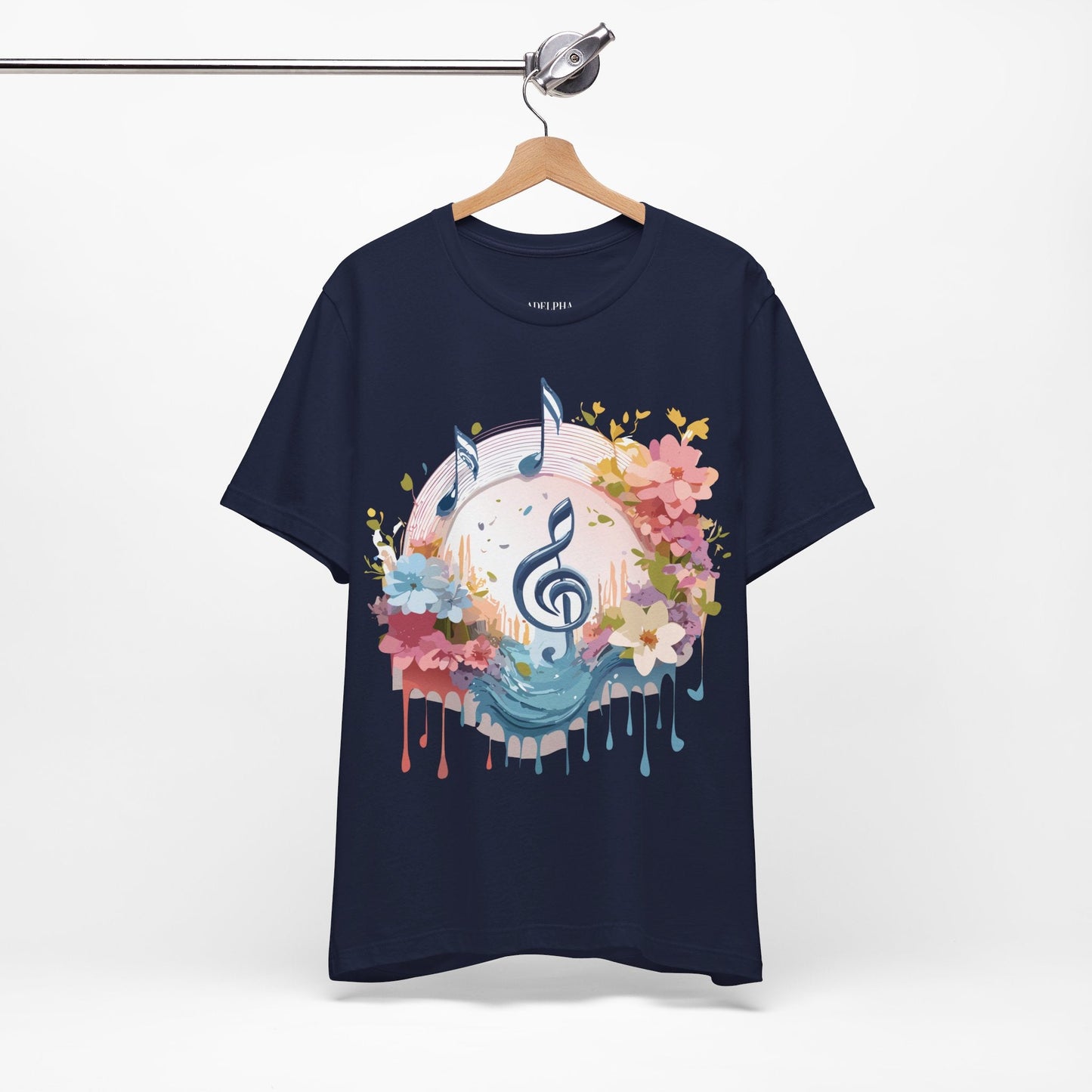 Adelpha Graphic Music T Shirt Unisex Jersey Short Sleeve Tee With Vintage Artwork