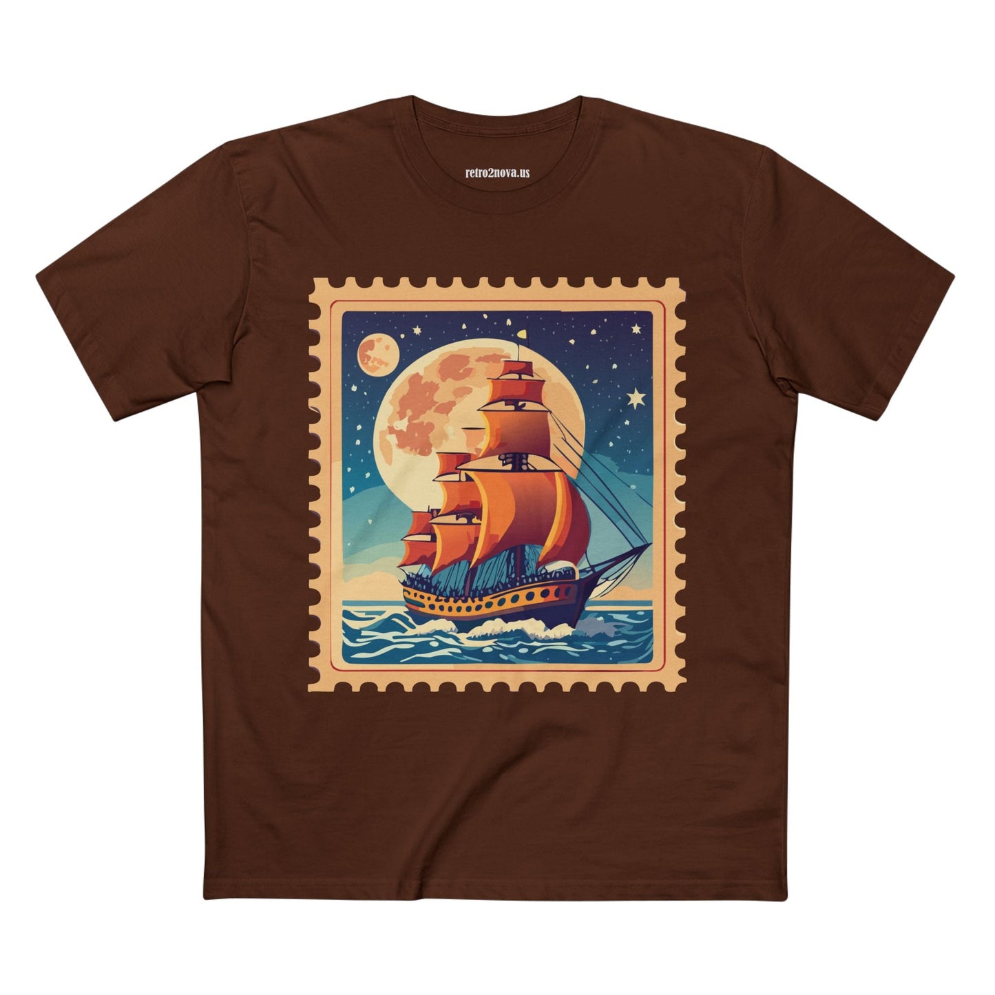Postage Stamp Shirt Unisex Premium Cotton Tee With Original Art Design Retro2Nova
