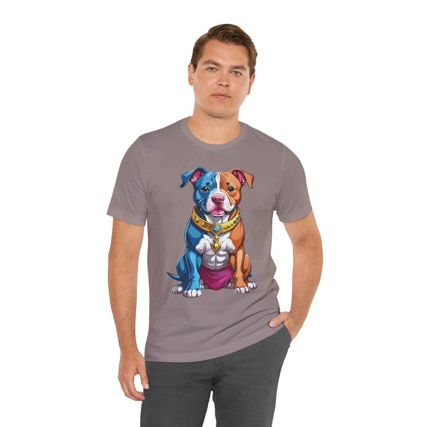 Unisex Animal Shirt Art Design Tee With Wild Animals Print Short Sleeve Jersey Tee