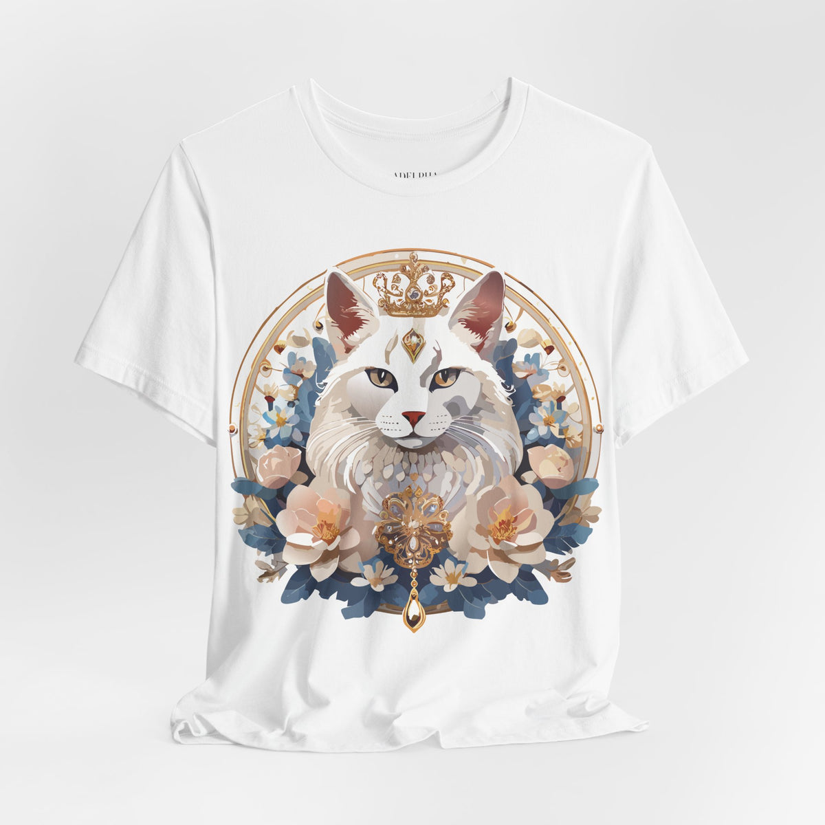 Medallion Graphic Unisex Cotton Bella+Canvas Tee with Floral Art Design m61