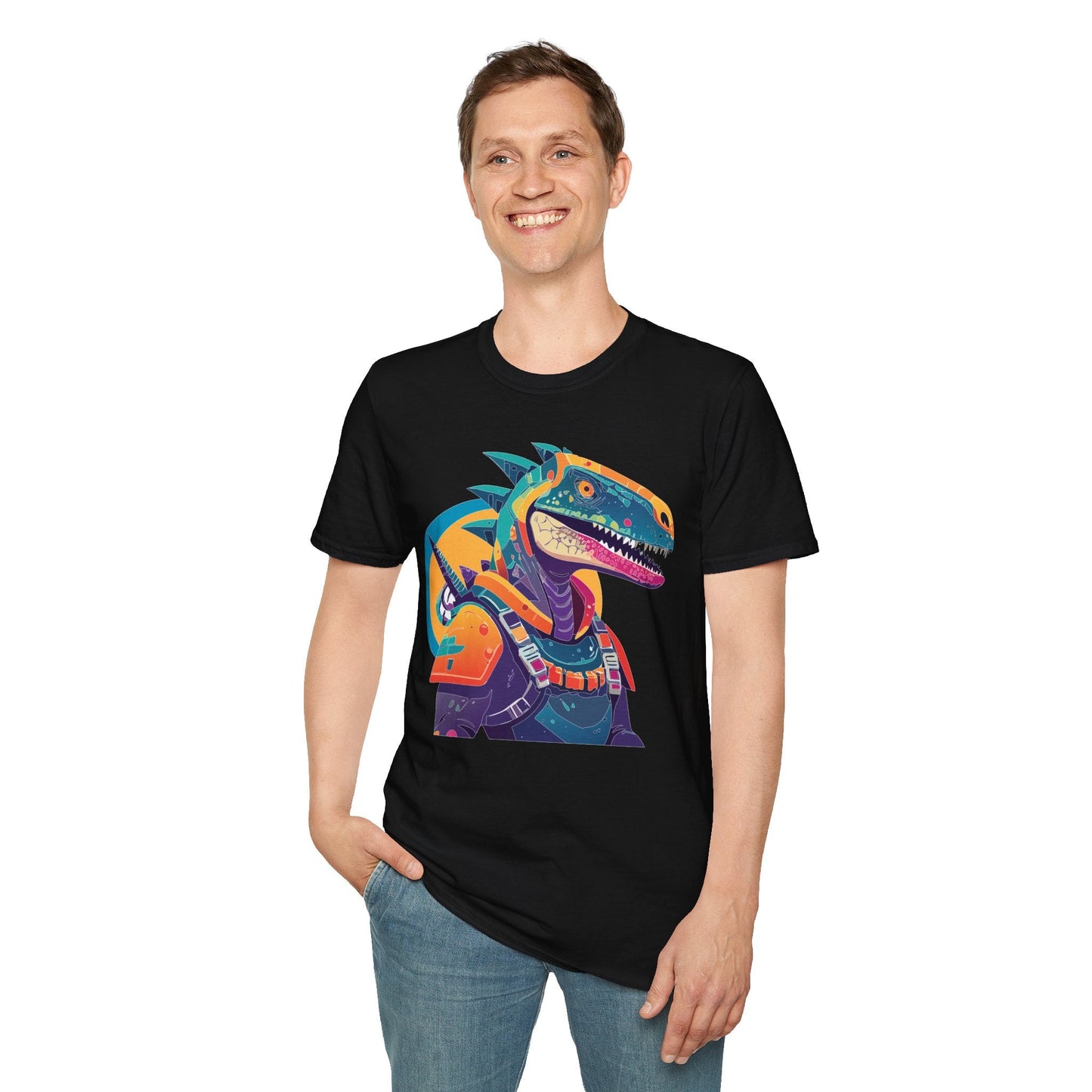 Unisex Alien Cosmos Shirt With Art Design Gildan Softstyle 64000 Short Sleeve Tee