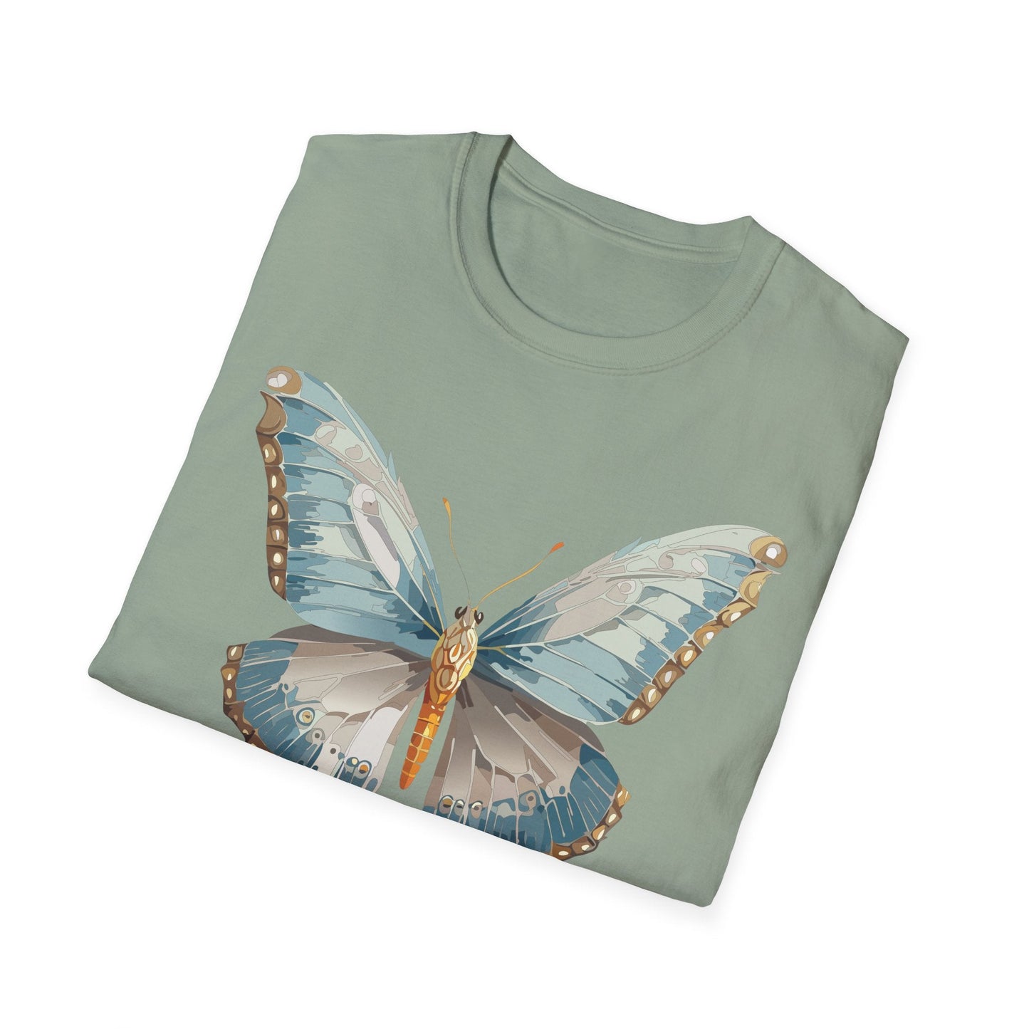 Butterfly Emblem Shirt Unisex T Shirt Gildan Softstyle 64000 Monarch Print Cotton Tee Everyday