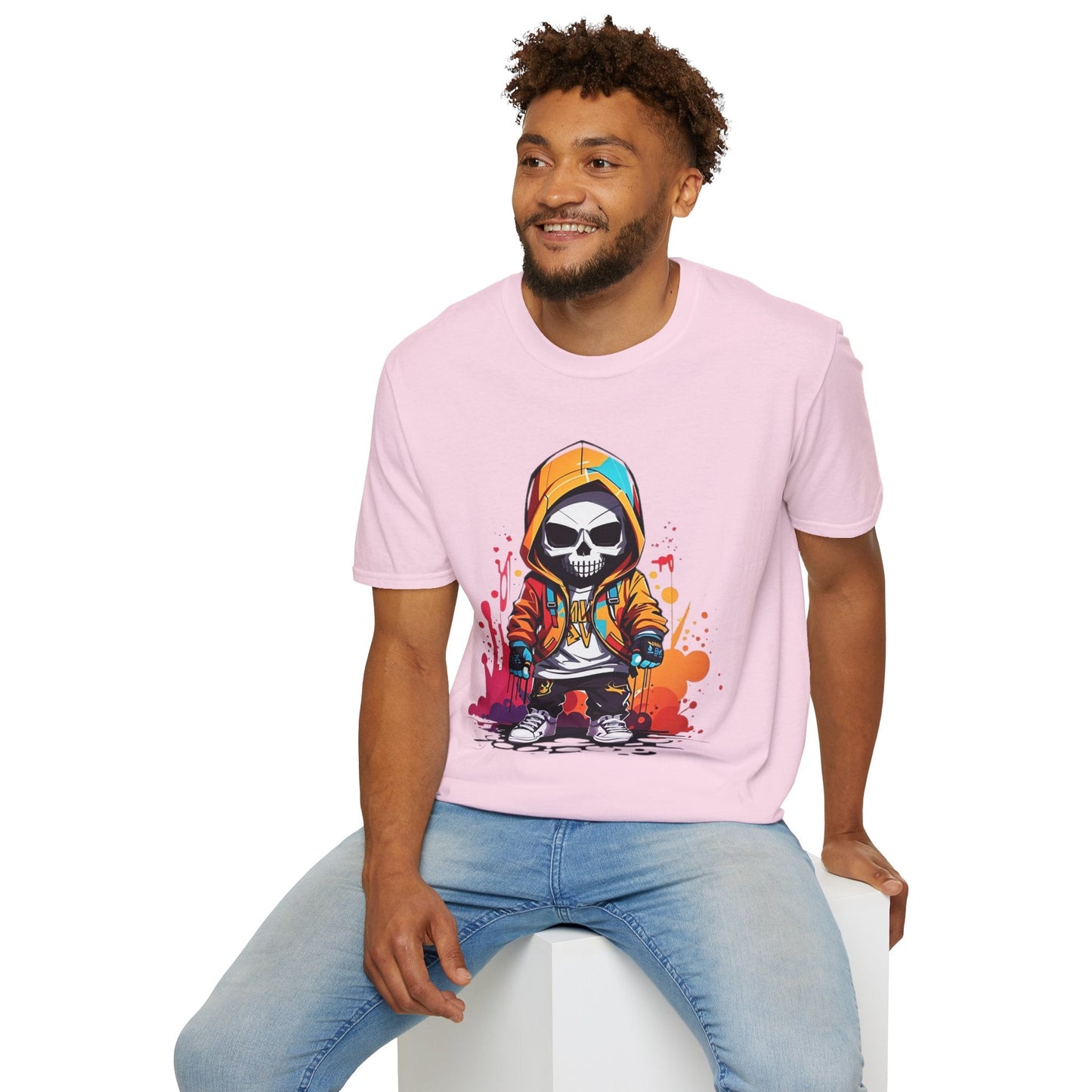 Skull Shirt Unisex Skeleton Graphic Tee Gildan Softstyle 64000 100 Percent Cotton