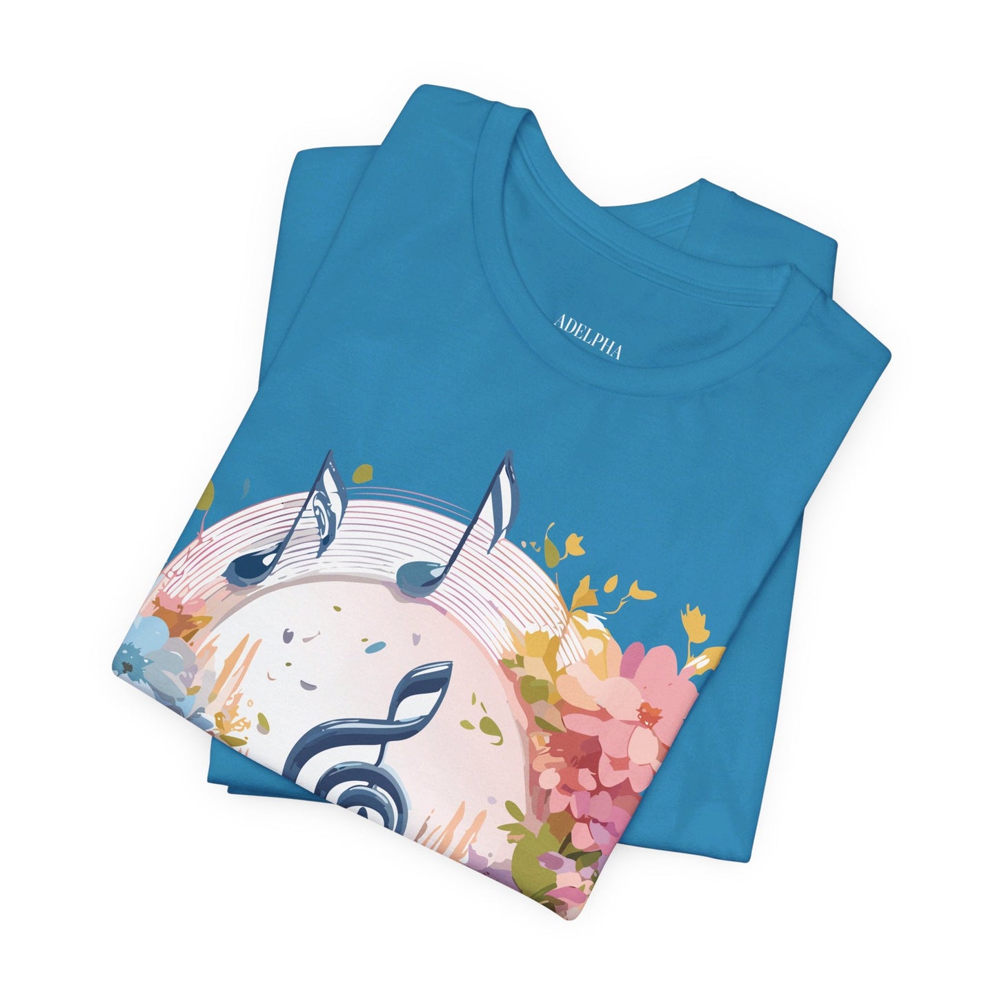 Music Graphic Unisex 100 Cotton Vintage Art with Musical Elements Tee 103