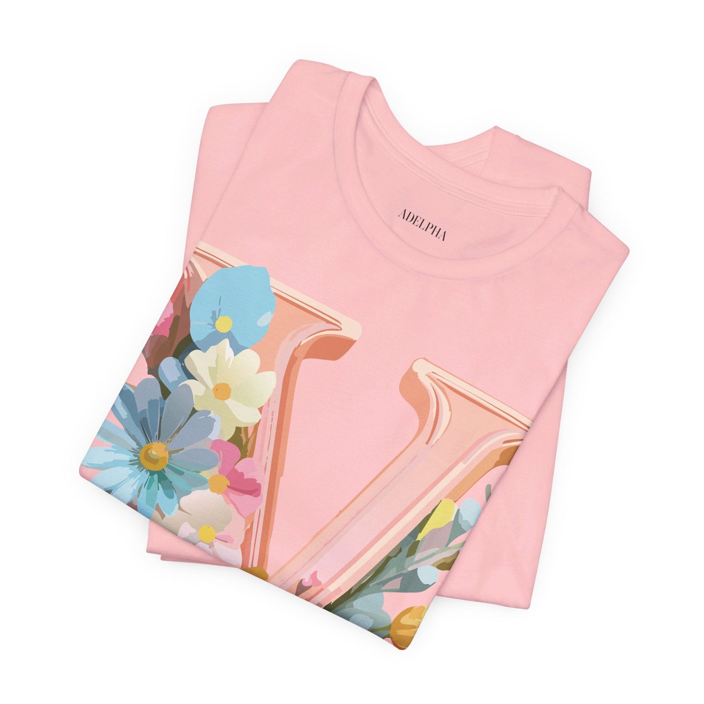 Letter V Shirt Unisex Graphic Tee With Vintage Inspired Artwork From Adelpha Official Edition